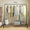 Double coat rack - Black - 150cm