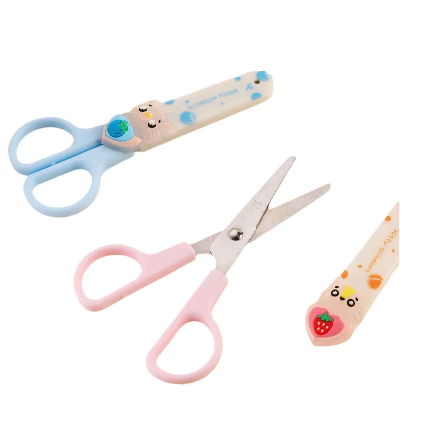 Cute Scissors Cartoon - Safe Rabbit Paper Cutting Tools