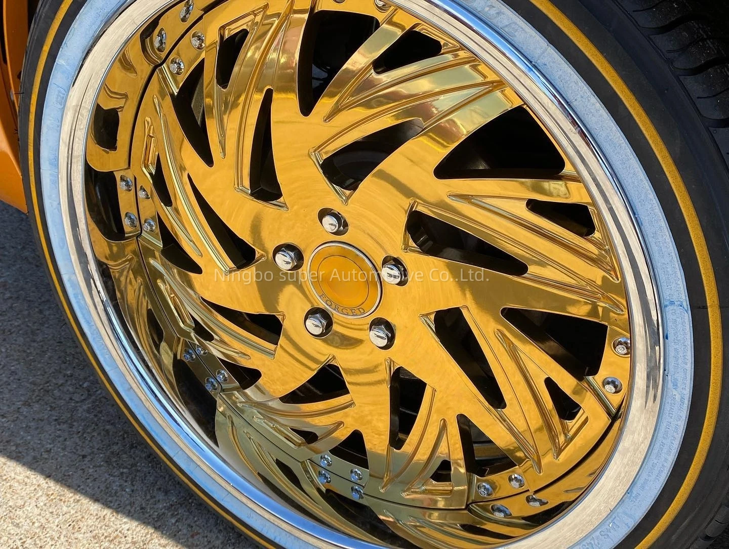Forgex Rucci ZIP Rims 20 22 24 26 28 Inch 22x10 5x114.3 5x115 5x120.7 2-Piece Gold Car Wheel Rim Forged Custom Wheels