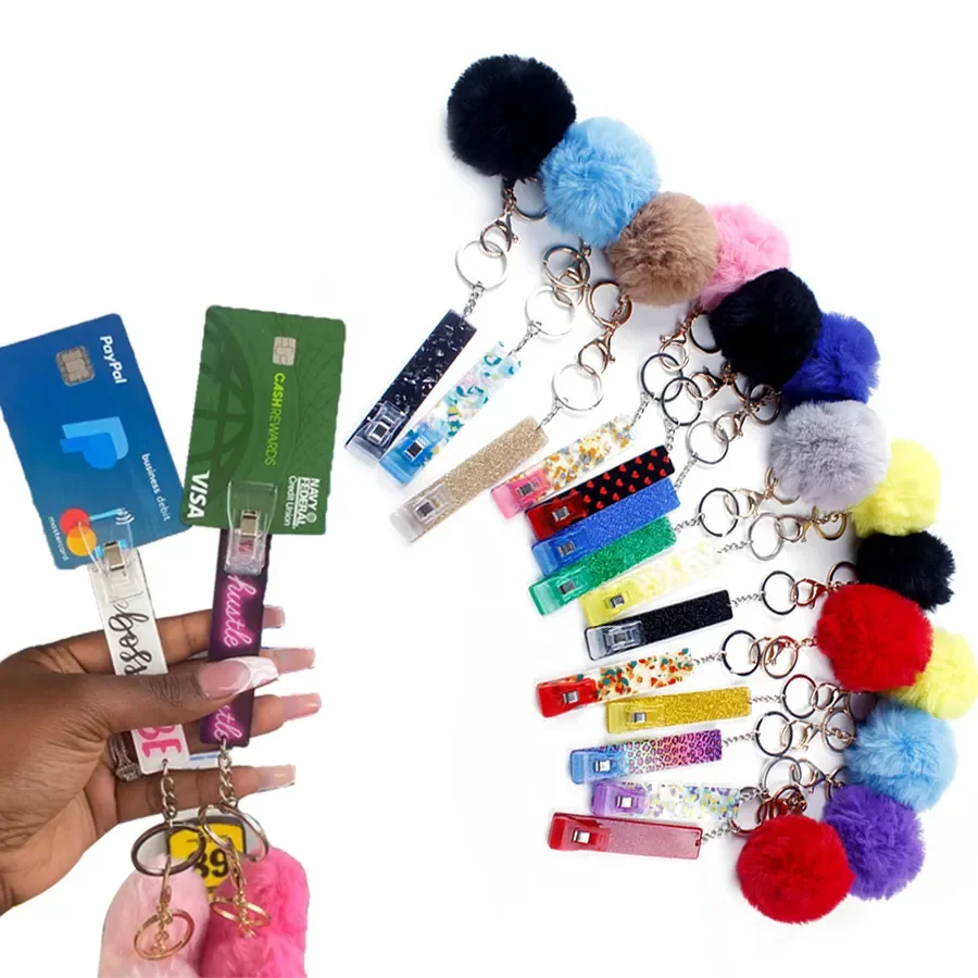 Buy Wholesale China Logo Printed Bank Card Puller Customize Your Own Long  Nails Credit Card Grabber Keychain With Clip & Grabber Keychain With Clip  at USD 1