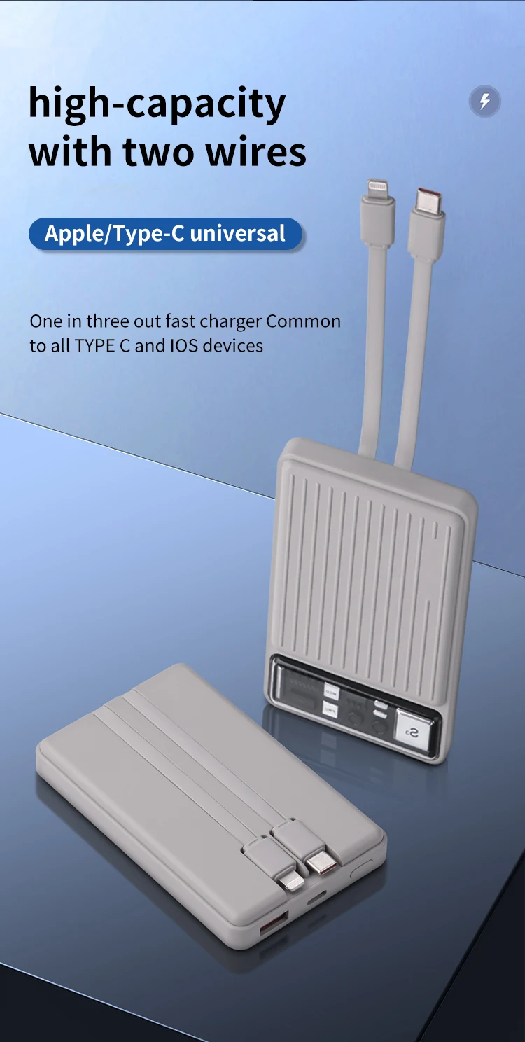 Doublepow 10000mah Ultrathin Typec Input Power Bank Compact 20000mah