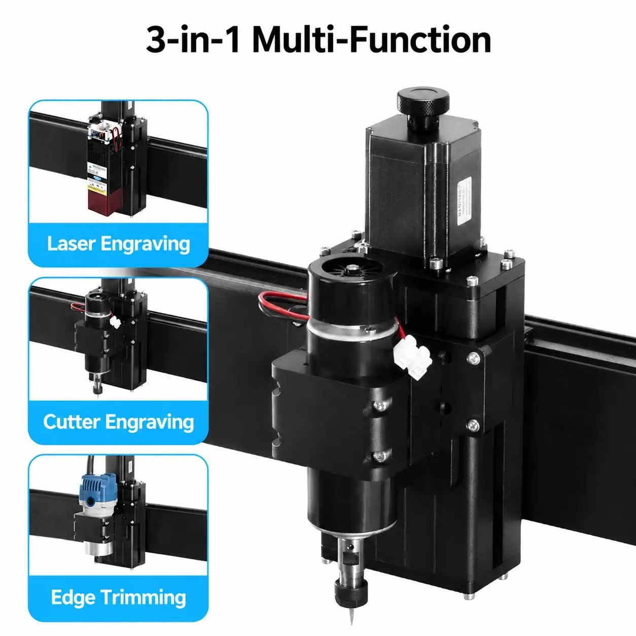 TEBAK 500W Spindle 4540 CNC Router Machine 3 Axis Metal Milling Engraving Small CNC Machine DIY 450*400mm Working Area