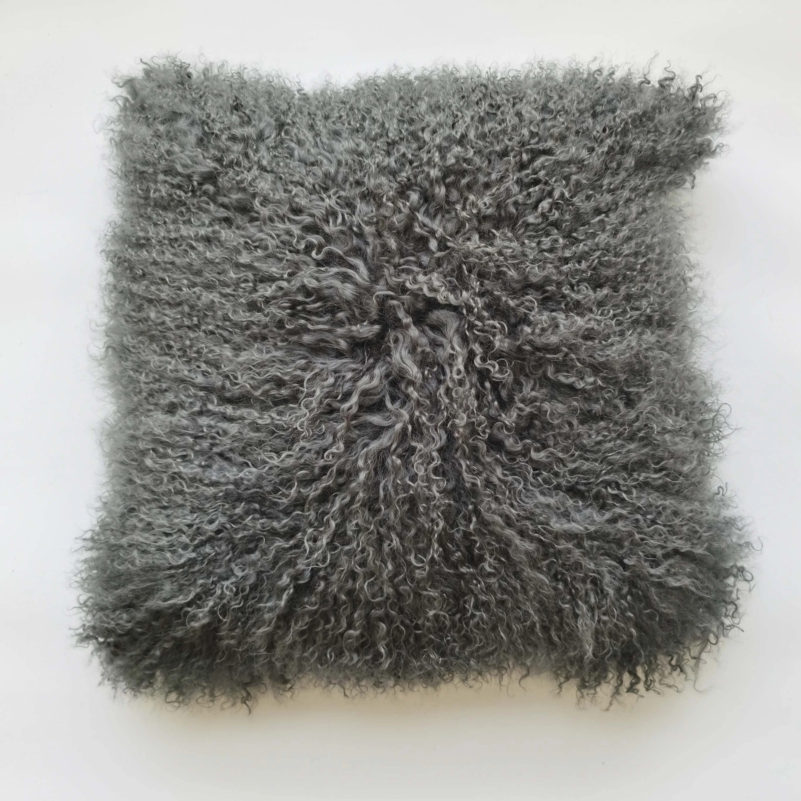 Роскошная прочная наволочка из натурального вьющегося меха, наволочка из натуральной монгольской овечьей шерсти, подушка из тибетской овчины