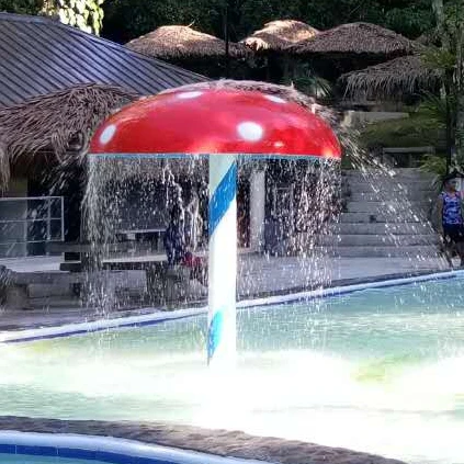 New Arrival Figures Splash Fiber Glass Indoor Swing Mushroom Waterfall Spray Water Jets Pool Park
