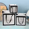 Black background and white frame