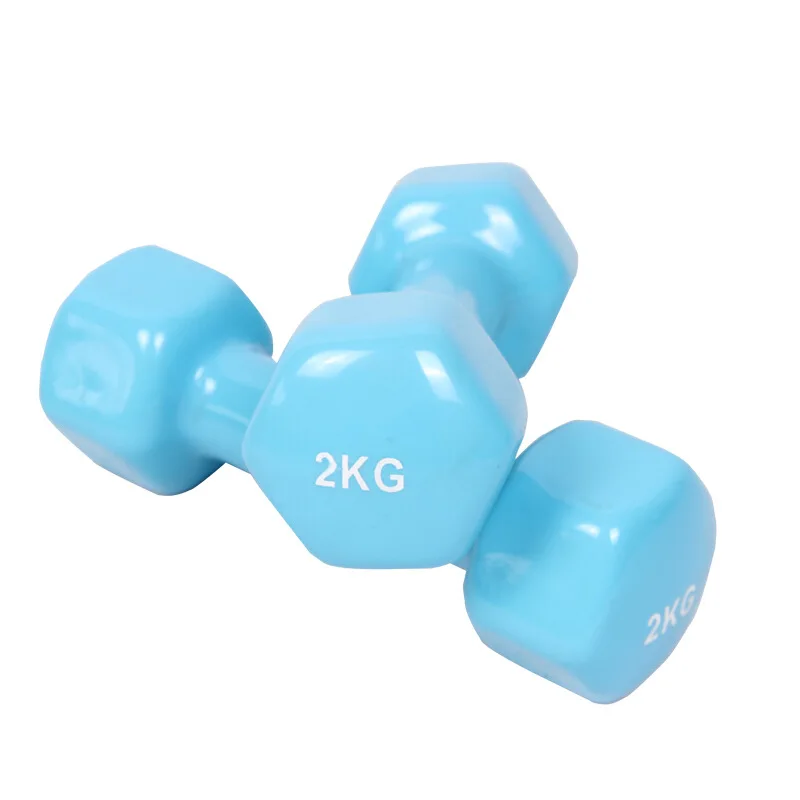 Factory-made Hex Dumbbells Lightweight PVC Coated Cast Iron Construction for product detail 1