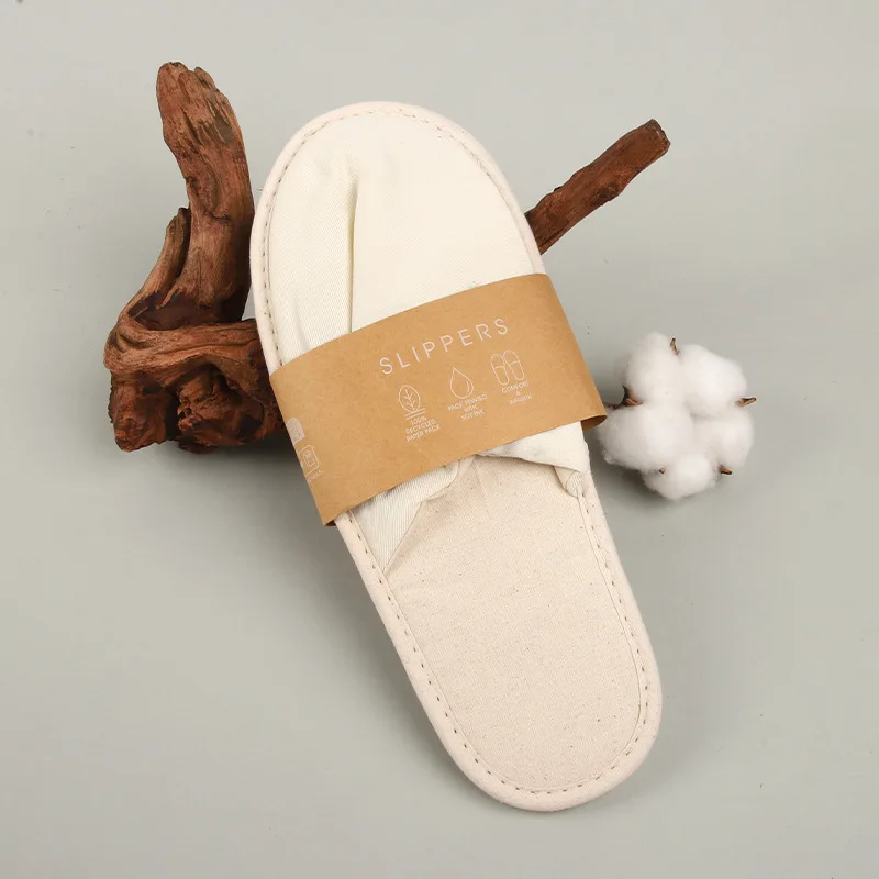 High Quality Eco-Friendly Disposable Indoor Hotel Slippers with Soft Lining for Guests for Hotel Guestrooms supplier