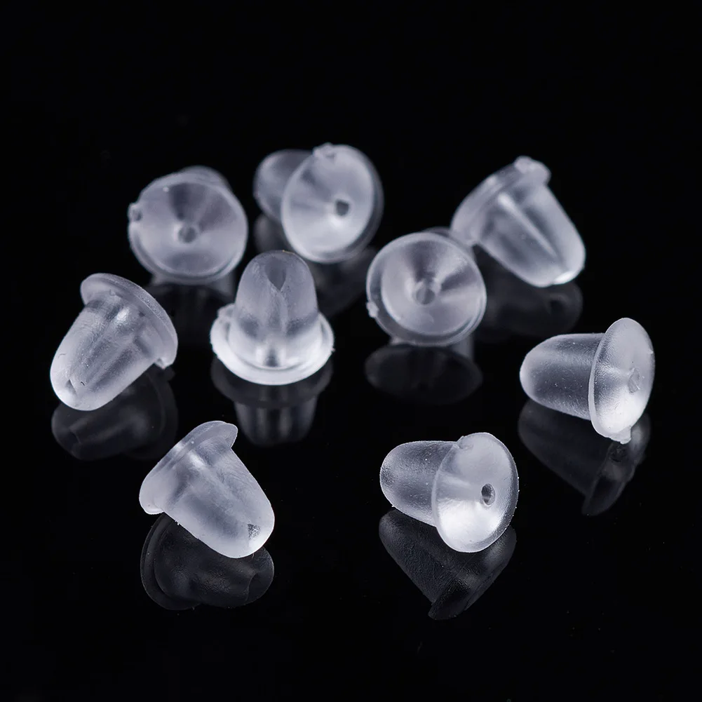 500 pcs/box silicone rubber earrings safety