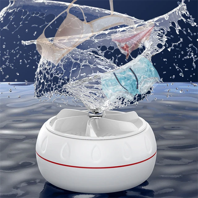 Travel Outdoor Smart Small Usb Automatic Ultrasonic 30W Super Power Turbine  Wash Laundry Mini Washing Machine