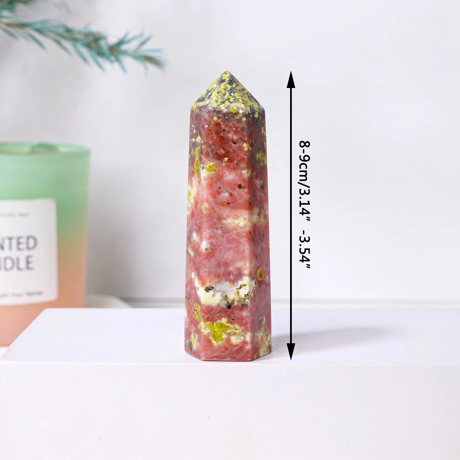 Wholesale Natural Crystal Peach Blossom Tourmaline Wand
