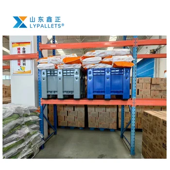 Lypallets Large 1210 Heavy Duty Pallet Box Eco-Friendly Recycled Bulk Container 4-Way Closed Deck Pallet Bin Food Warehouses