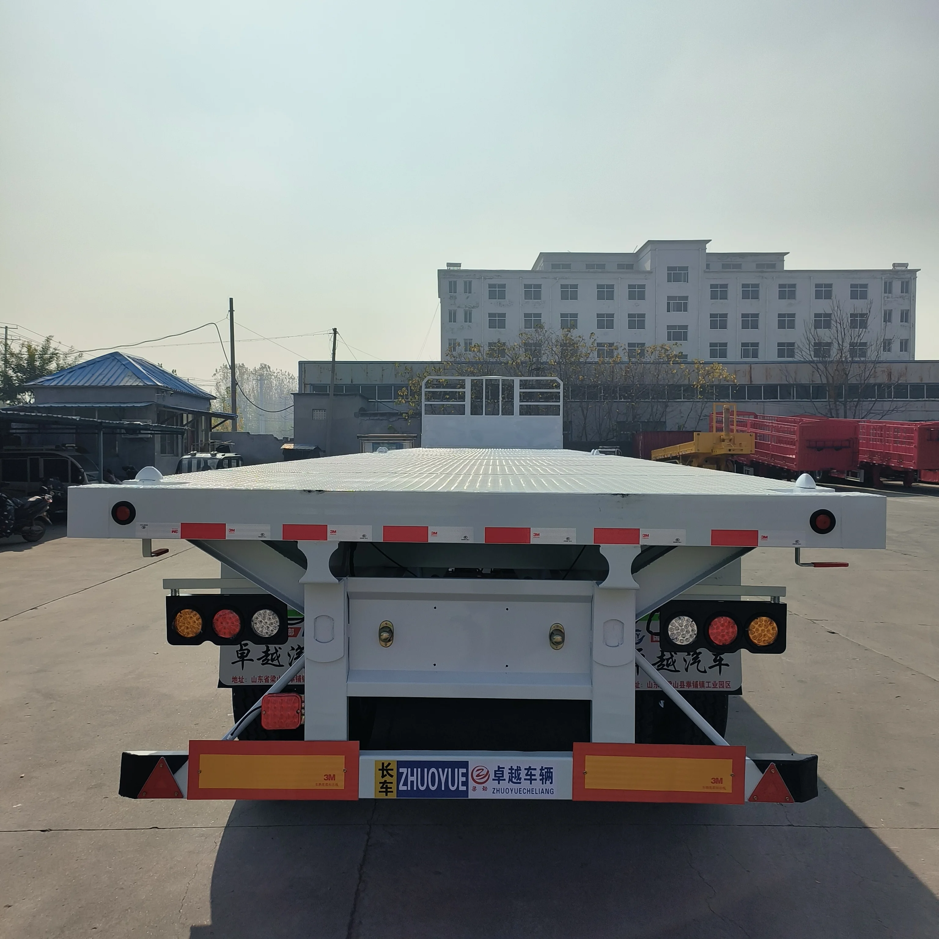 Лучшая цена 30 40 50 тонн 2 3 4 осевой платформенный полуприцеп для грузовика 45 футов 20 прицеп