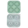 Emerald green 4-piece football ice cube tray