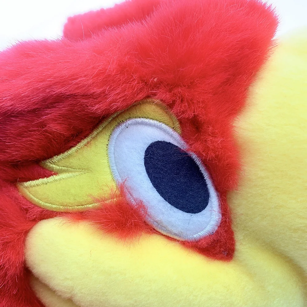 Customized Plush Animal Fuzzy Hat for Kids Stuffed Lovely Plush Hat Bird Shape Soft Doll Funny Red Hat