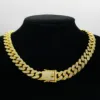 Full crystals buckle gold 45cm