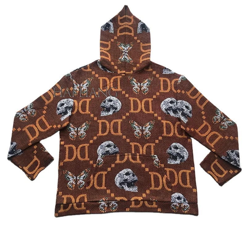 Wholesale Custom Tapestri Plus Size Men's Jackets Man Portrait Sweatshirt  Warm Windbreaker Woven Tapestry zipper Cardigan Sweater Coats From  m.