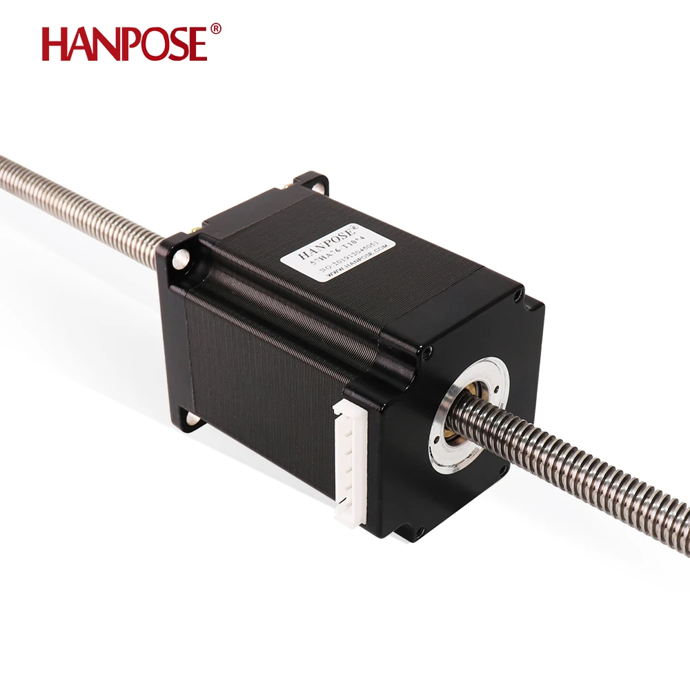 product hanpose 57ha76 t104 300mm 28a 189ncm through stepper motor suitable for cnc milling machine  lead screw stepper motor nema 23-11