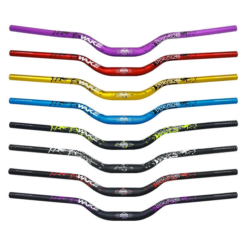 WAKE Off-road Bicycle Handlebar Aluminum Alloy Rainbow 31.8 * 780mm Mountain Bike Swallow Handlebar MTB Cycling Handlebars