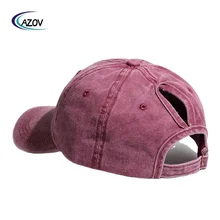 Market Hot Sale Low Price Washable Baseball Cap Women Fashion Adjustable Ponytail Sports Hat