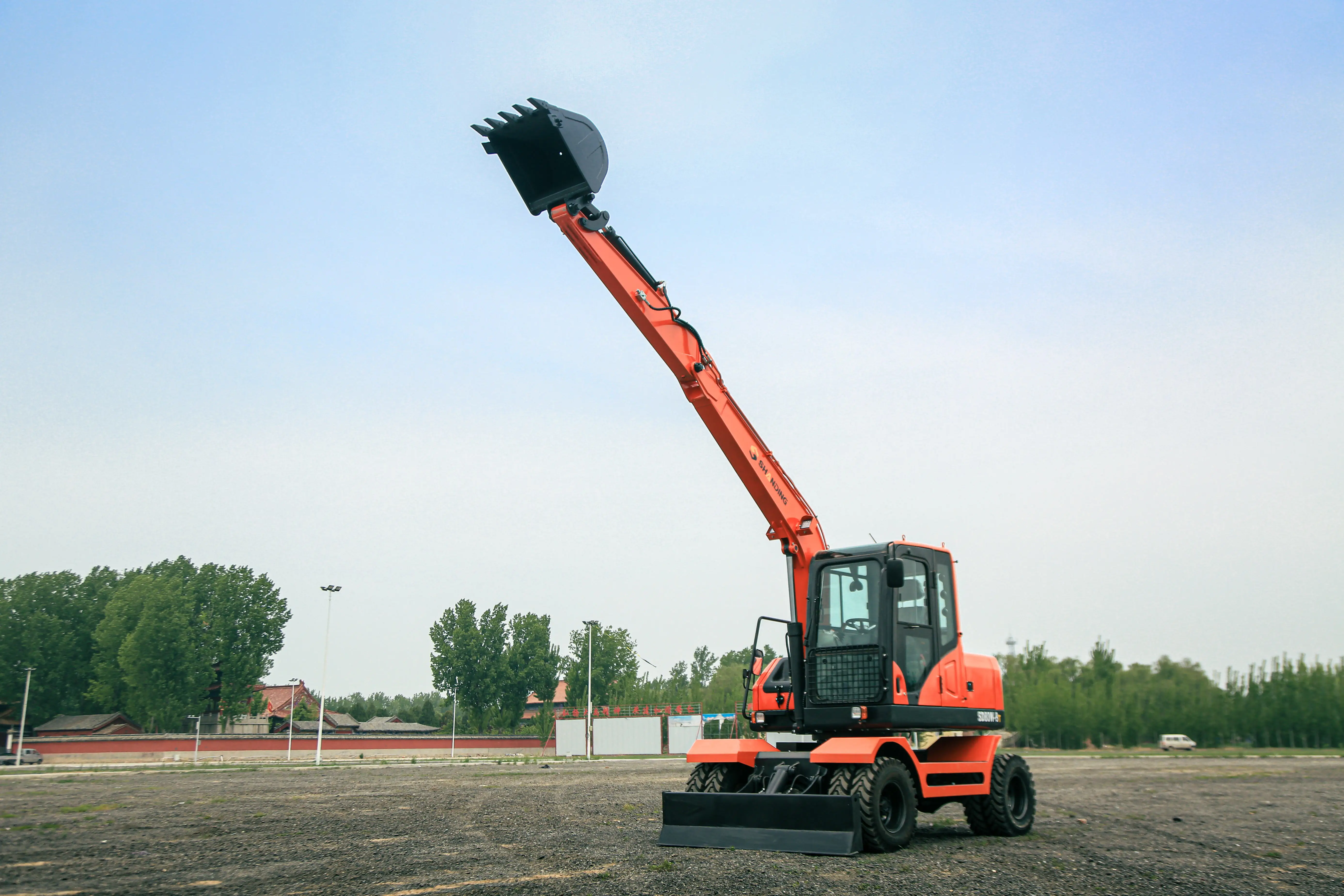 ShanDing SD80W Factory Direct Sale Low Price Operating Weight 8 Ton Small Wheel  Excavator