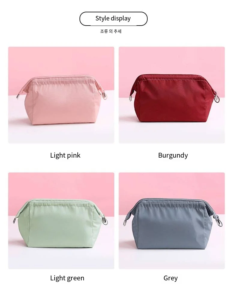 Korean version of portable tote bag Travel cosmetics foundation lipstick zipper eyebrow pencil stationery storage bag manufacture