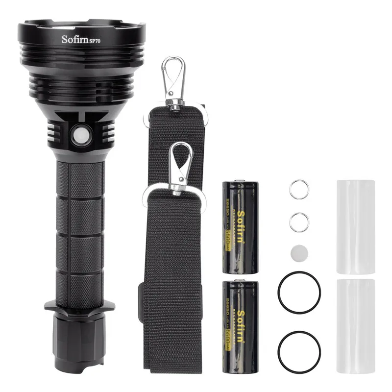 Sp70 ポータブル 5500lm T6 充電式 Cob Led 懐中電灯トーチ 6 モード