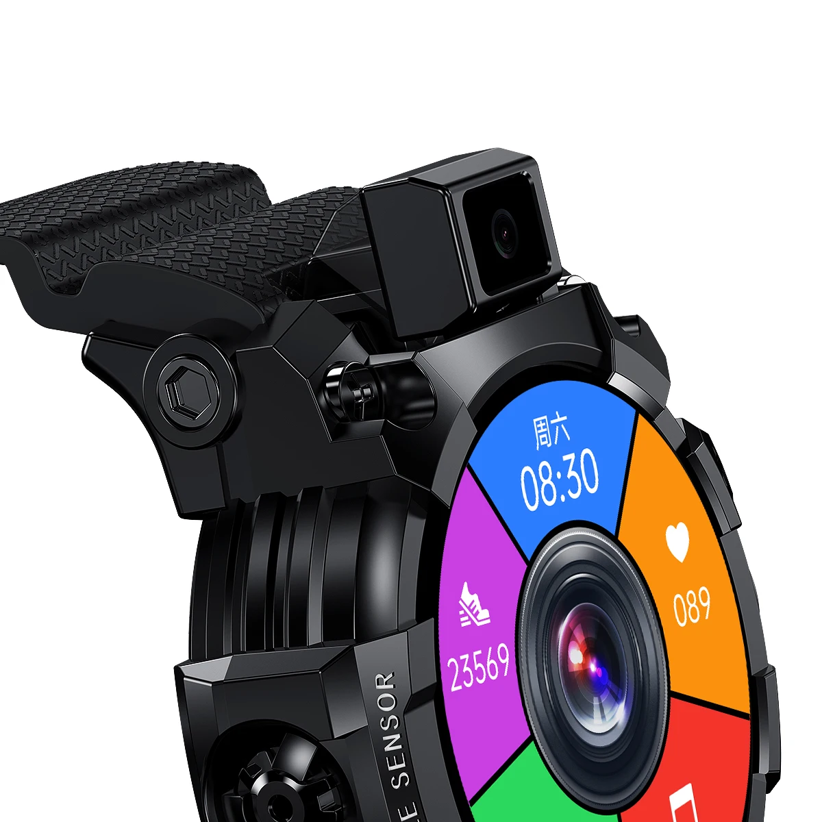 Android Smart Watch Men Rotating Camera Wifi 4G Smartwatches Sport GPS Fitness Tracker Clock Heart Rate Monitor for Phone