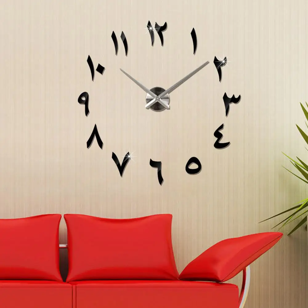 DIY 3D новинка современный дизайн цифровой и аналоговый бесшумный настенный будильник