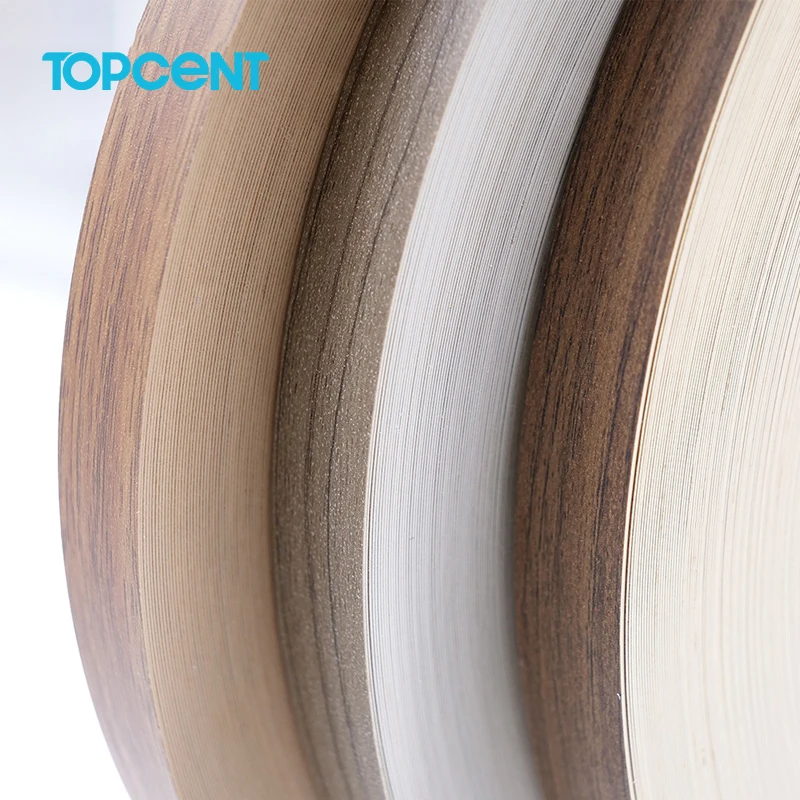 For TOPCENT PVC Edge Strips Pvc Abs Countertop Edging Trim for Particle Board High Quality Edge Banding