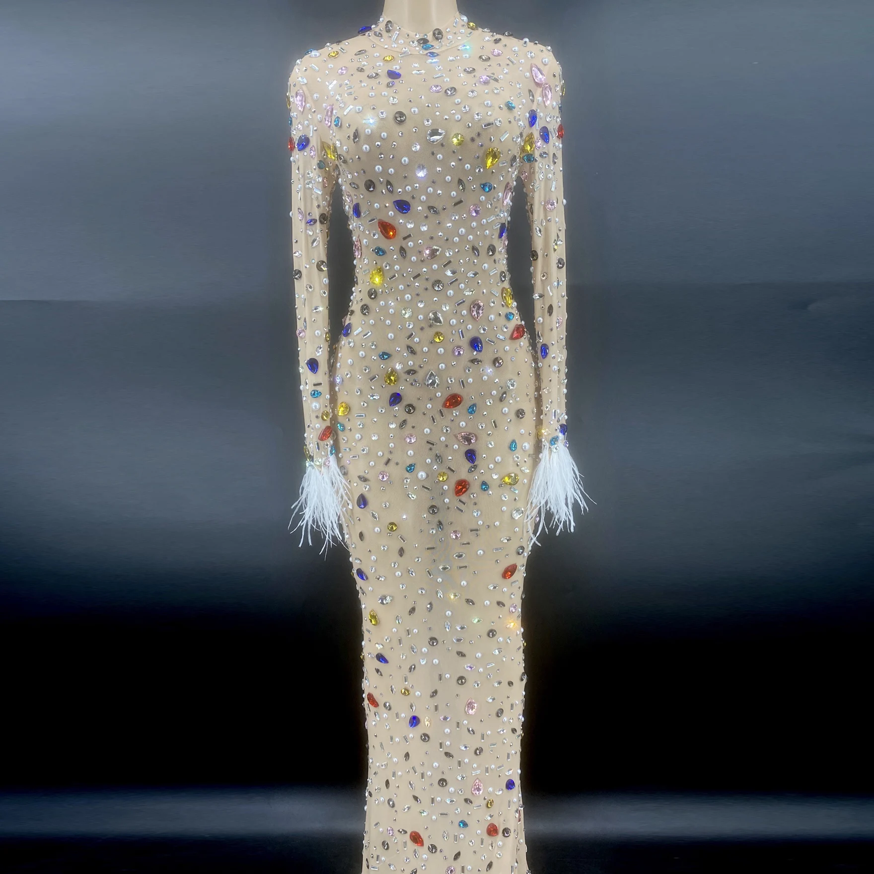 NOVANCE Y1987 Dropshipping Crystal Beading Feathers Women Gowns Embellishments for Couture Dresses Evening Dresses With Pearls NOVANCE Y1987 Dropshipping Crystal Beading Feathers Women Gowns Embellishments for Couture Dresses Evening Dresses With Pearls