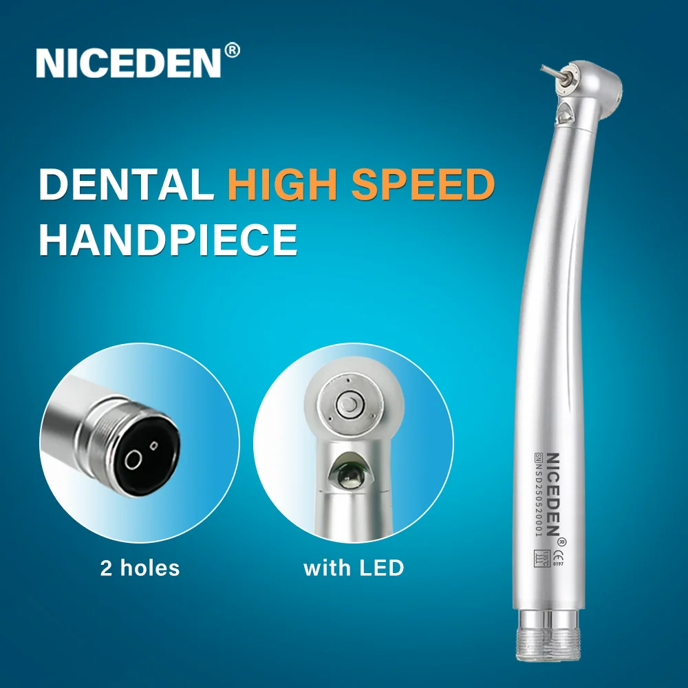 High Speed Dental Handpiece with LED and 3 Water Spray - Reliable Dental Equipment for Professionals, CE Certified