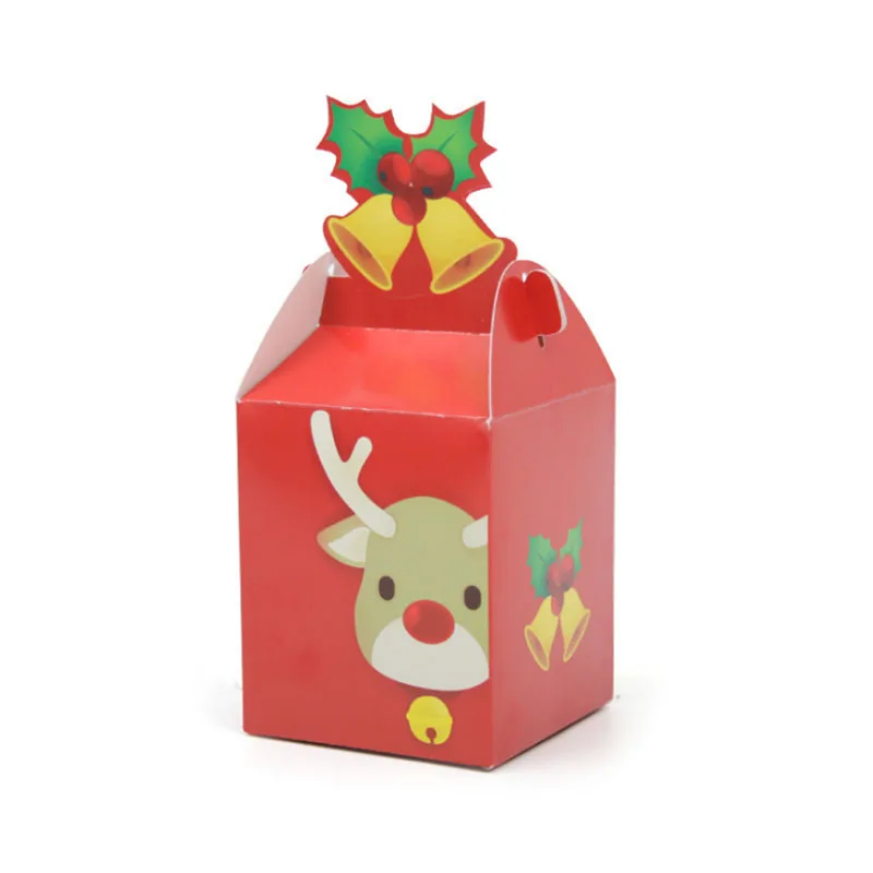 Cheap Christmas Eve square Portable Paper Box Custom Home Baking Candy Chocolate Gift Nuts Apple Ecommerce Packing  Boxes
