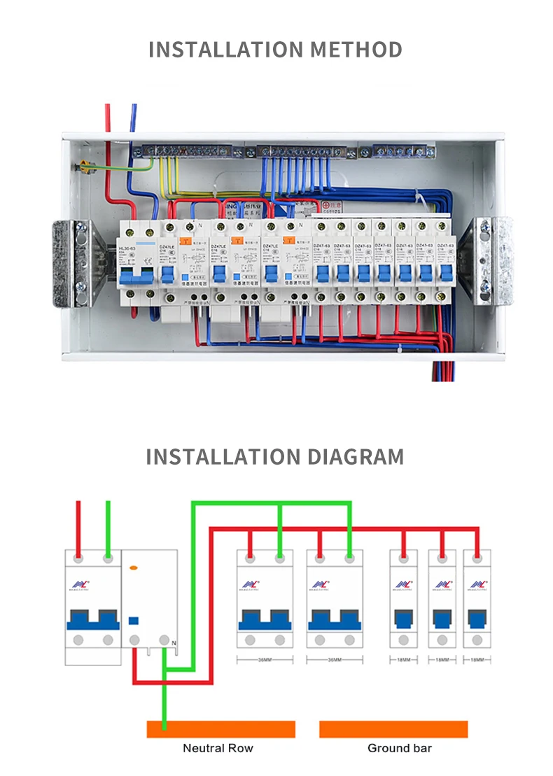 Mulang Electric Miniature Circuit Breaker 1p 2p 3p 4p Din Rail Ac ...