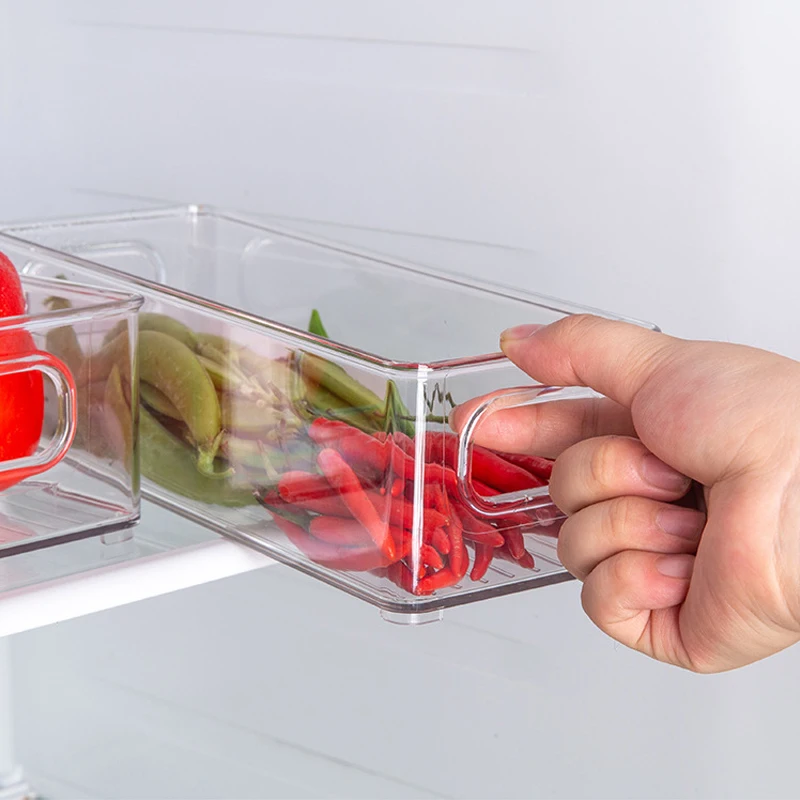 Clear Plastic Small Refrigerator Storage Box Set Multifunctional Storage Box Pantry Organization Food Storage Container