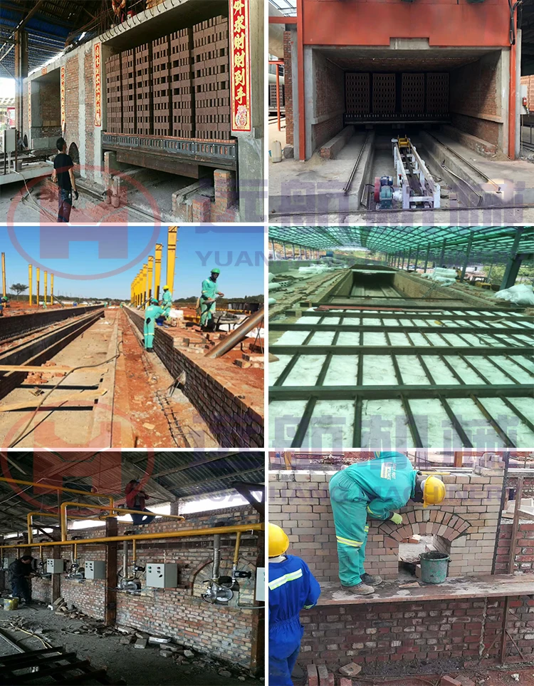 Mini Automatic Firing Coal Fired Red Soil Clay Mud Soil Brick Factory Hoffman Burning Wheel Tunnel Kiln Price