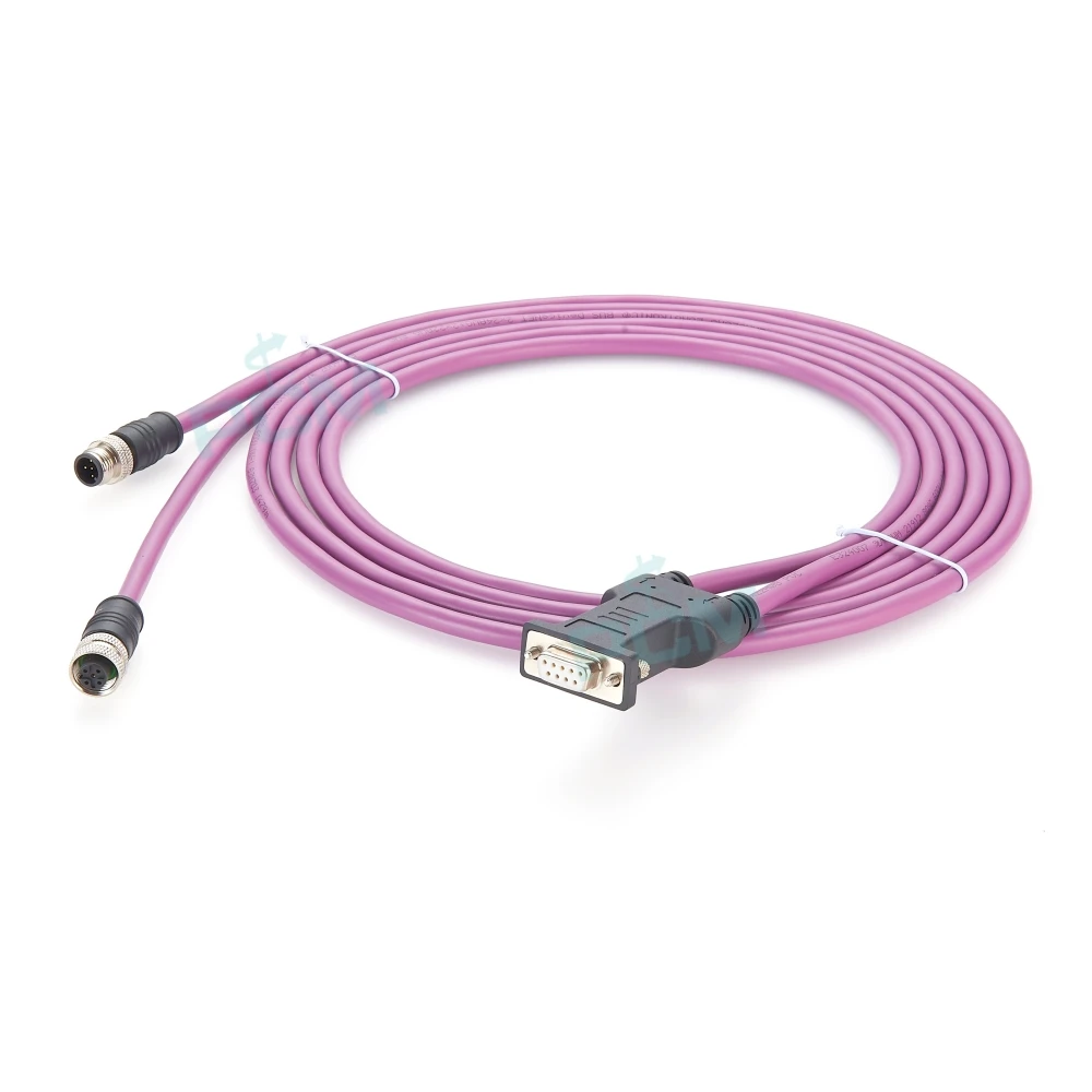 CANopen PLC Controller M12 to DB9 Bus Connector Cable