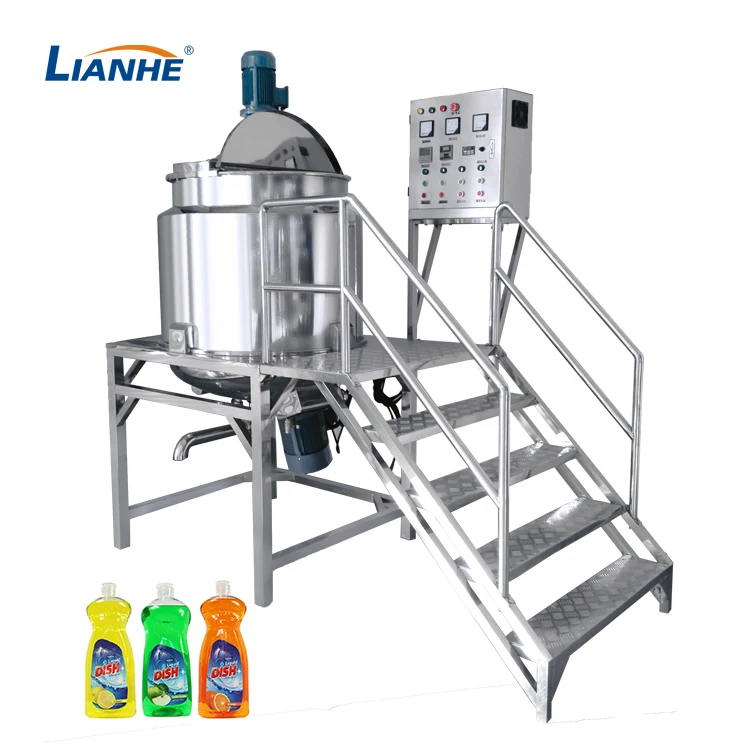 Vacuum Ointment Emulsifier Liquid Detergent Making Machine Liquid Soap Cosmetic Face Cream Mixing Machine
