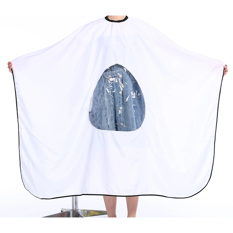 Оптовая продажа, высокое качество, Парикмахерская накидка, парикмахерские фартуки с прозрачным окошком для просмотра