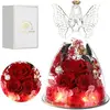 Red with austin roses