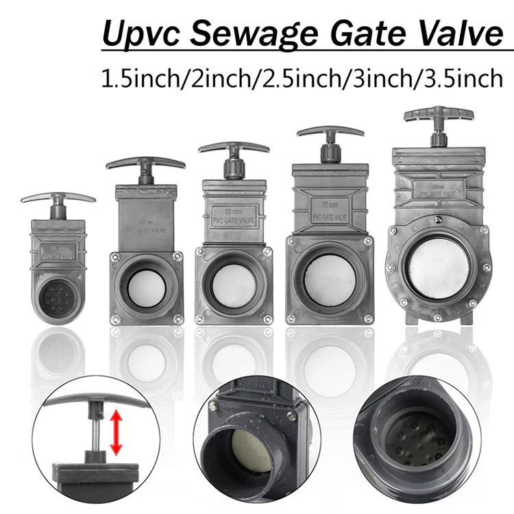 40160mm DIN Plastic PVC Knife Water Slide Gate Valve Products from