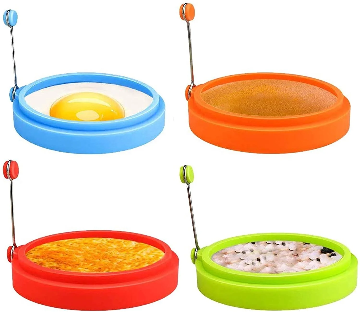 
 OKSILICONE, силиконовые кольца для яиц без бисфенола А, антипригарное кольцо для жареных яиц, форма для блинчиков, сэндвичей на завтрак, кольцо для яиц  