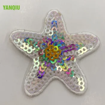 Sequin Star Pattern Patches sew on Jacket Jeans Girl's Sewing Supplies Cloth Decoration