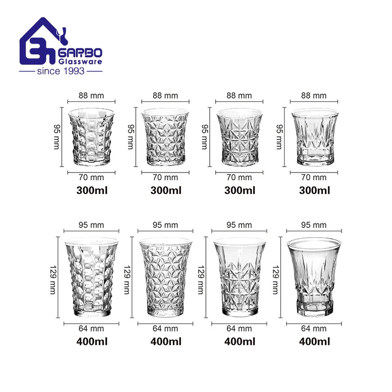In Stock and Massive Production 2oz Small Size Shot Glass Cup Embossed Glass Wall Transparent 50ml Liquor Whisky Tasting Glass