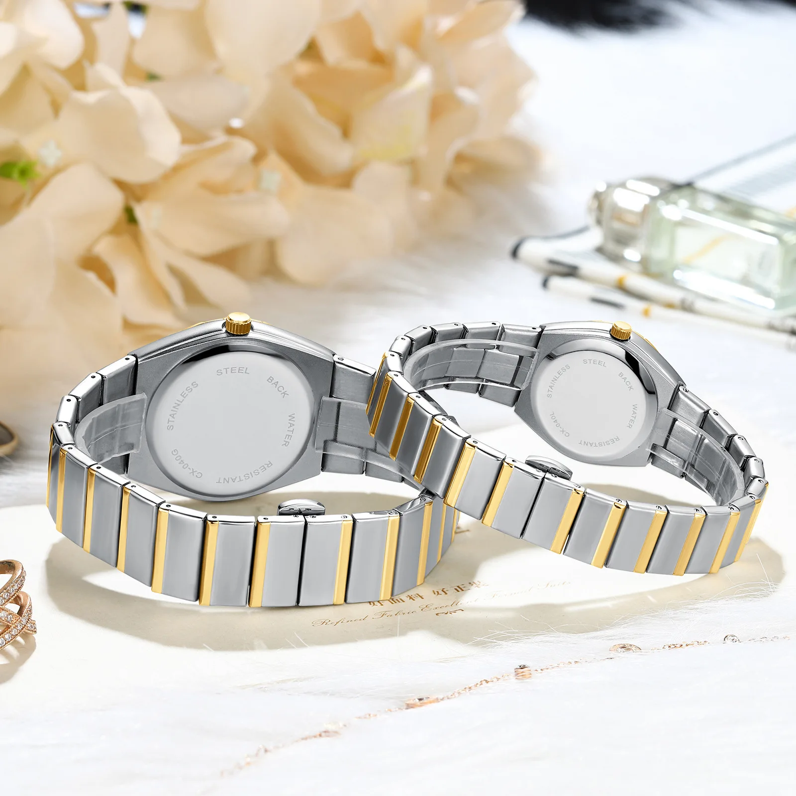 CHENXI Luxury Couple Watch - Stainless Steel Quartz