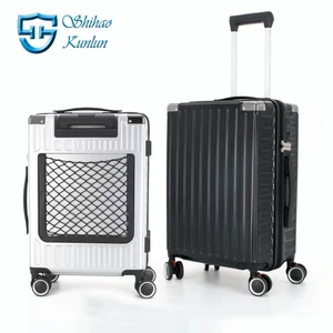 Wholesale Customized Fashion Modern Light Weight Waterproof Simple Trolley Suitcase Mesh Bag Travel 20/24/28 Inch ABS Luggage