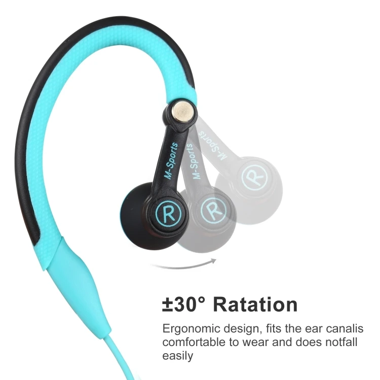 Wired In-Ear Sport Earhook Headphones for Jogging Running