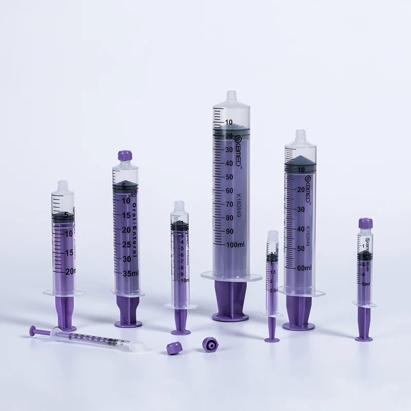 Medical Disposable 1ml 3ml 5ml 10ml 20ml 35ml 60ml 100ml Enfit Enteral Feeding Syringe