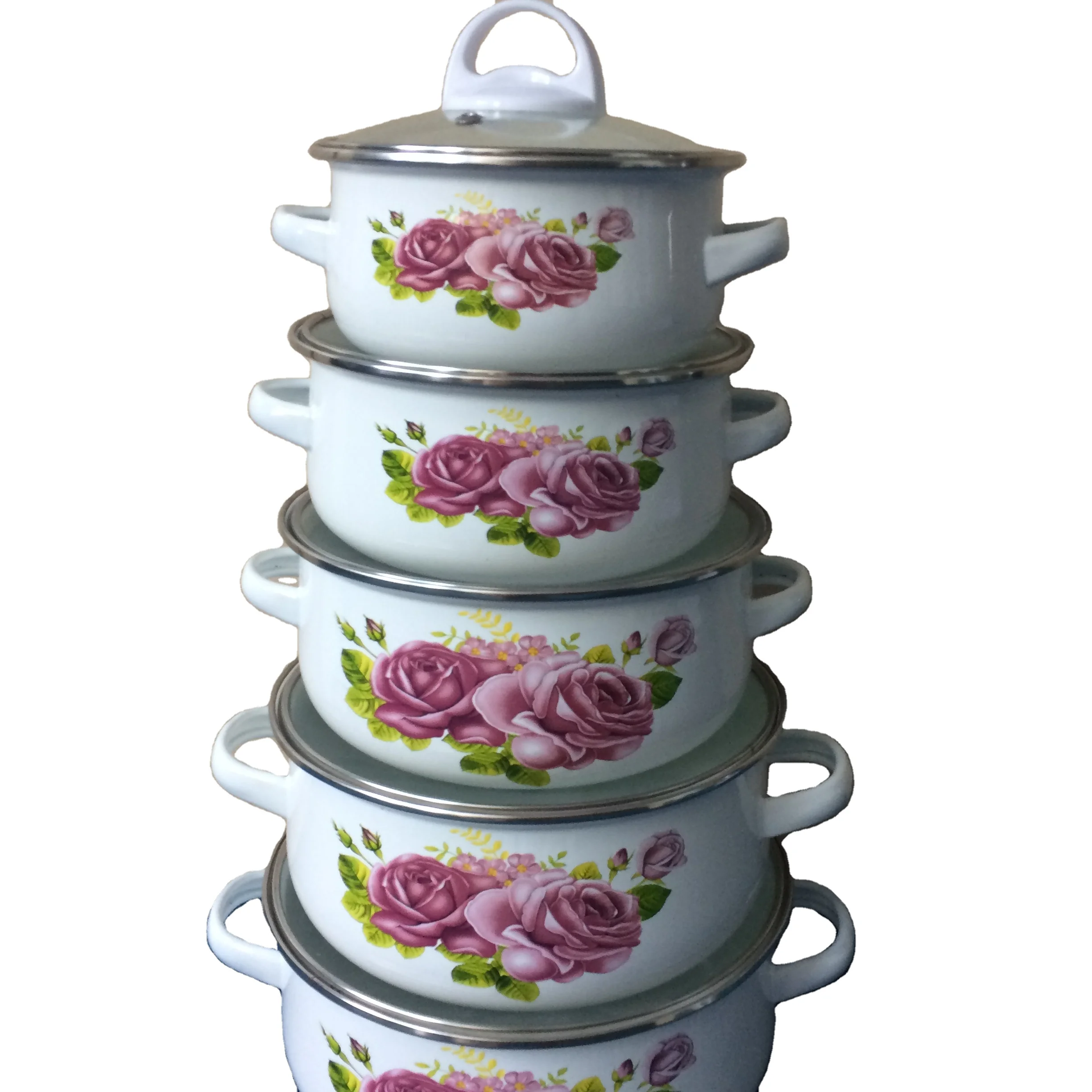 Free Shipping 10pcs Enamel Cooking Pots Set Casserole Stew Pot Soup pot  Milk Pot 16/18/20/22/24cm Selection - AliExpress
