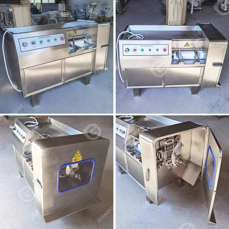 High-speed Dice Cube Machine Automatic Mince Mini Raw Frozen Cuber Home Use Stainless Steel Meat Dicer