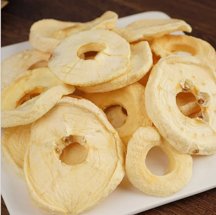 Вкусная еда, сушеные на воздухе, обезвоженные кольца в рулонах яблока